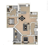 2 Bedrooms A and 2 Bathrooms Floor Plans 2 Bedrooms A and 2 Bathrooms Floor Plans at The Mark at Dulles Station, Herndon
